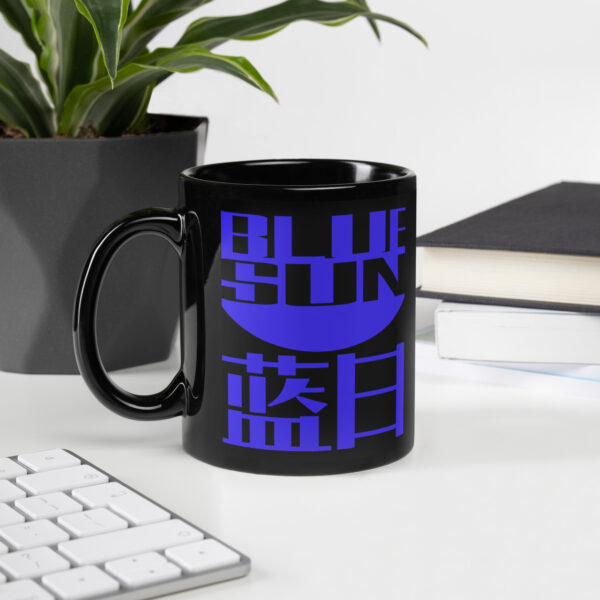 Blue Sun Corp T Black Glossy Mug Product