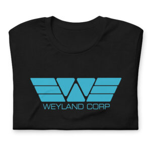 Weyland Corp T Shirt Product Image Folded Black