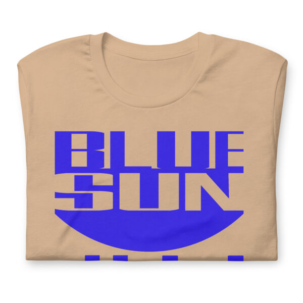 Blue Sun T Shirt Product Image Folded Tan