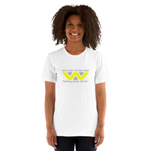 Weyland Yutani T Shirt Main Product Image White Action Woman