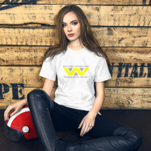Weyland Yutani T Shirt Main Product Image White Action Woman