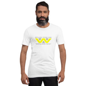 Weyland Yutani T Shirt Main Product Image White Action Man