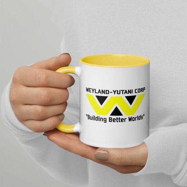 Weyland Yutani Multi Mug Product Yellow Pic Right Action