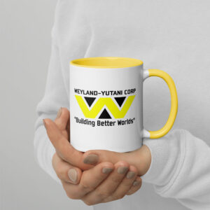 Weyland Yutani Multi Mug Product Yellow Pic Right Action