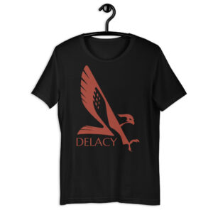 Faulcon Delacey Corp T Shirt Product Image Hanger Black